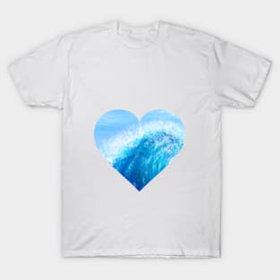 BLUE WAVE, HEART, GOOD VIBES, BLUE GEOMETRY, BUBBLES T-Shirt